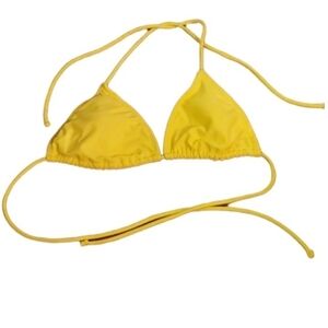 OP womens juniors Bikini Size S 3-5 bright yellow triangl swimsuit top